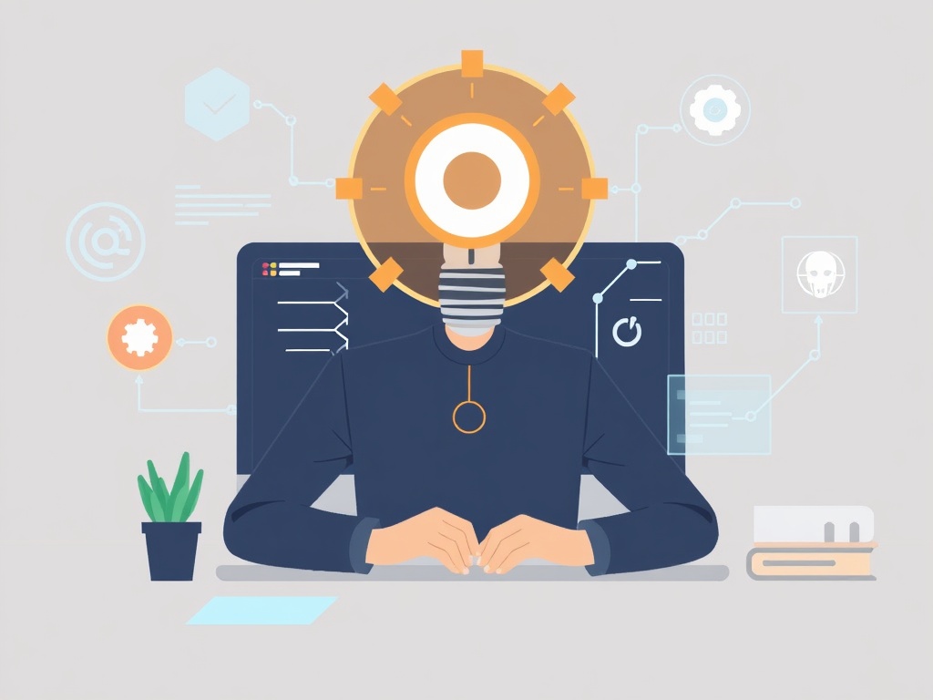 Illustration of AI tools enhancing business operations and workflow automation for efficiency.