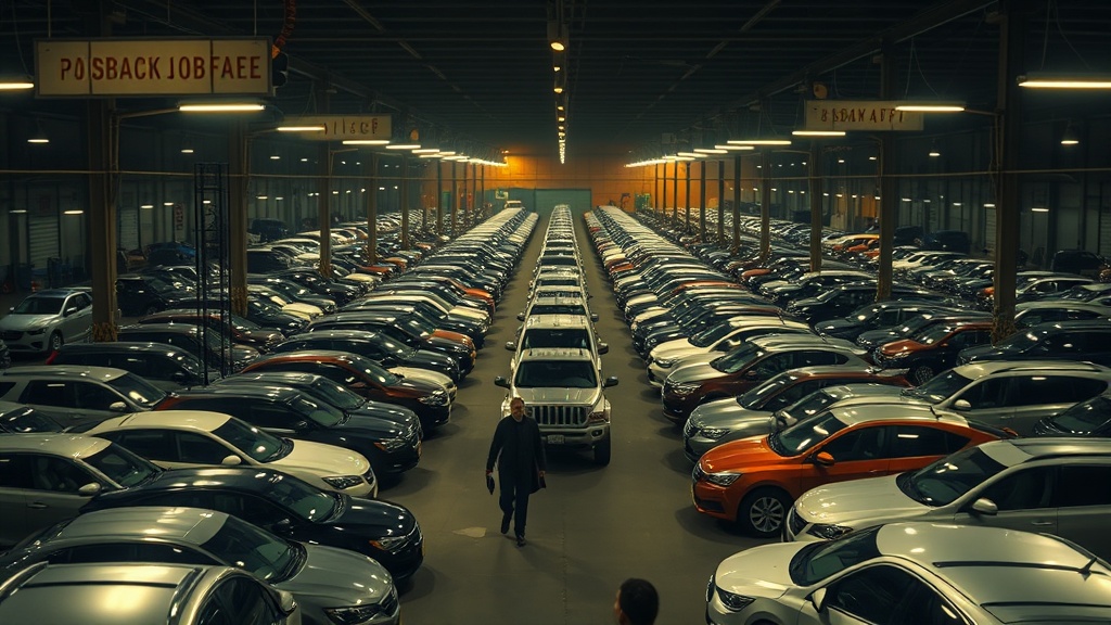 Pátio de leilão de carros nos EUA para renda extra