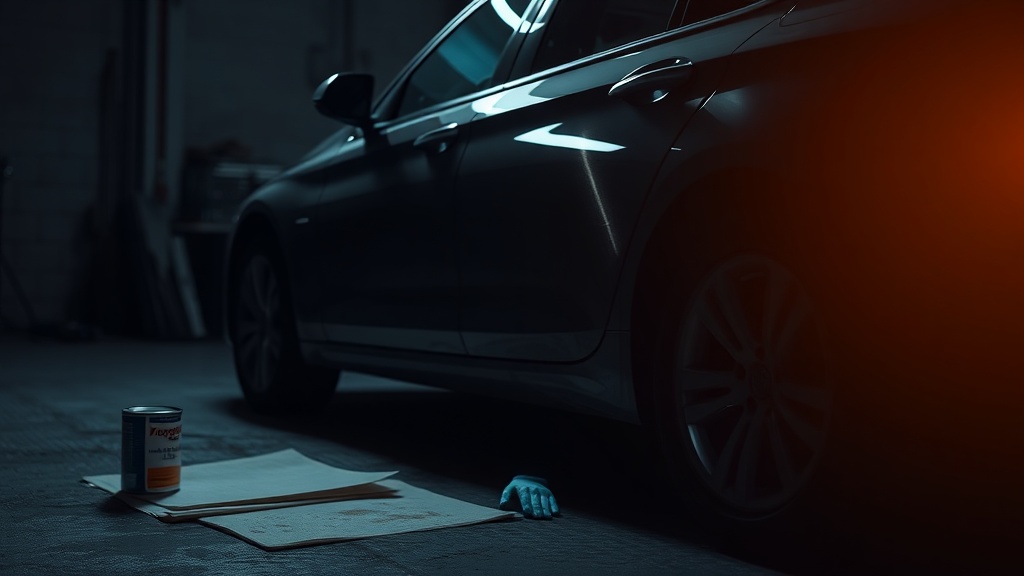 Carro com arranhão em garagem — manutenção na operação de renda extra com carro