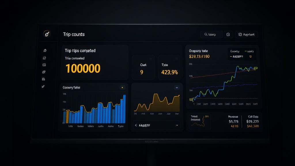 Dashboard de viagens e métricas de renda extra com carro nos EUA
