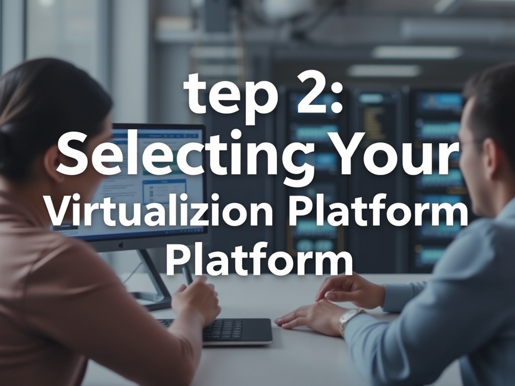 Illustration of choosing a virtualization platform for self-hosted server setup and management.