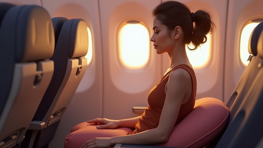 CurveCradle in use - Airplane Travel