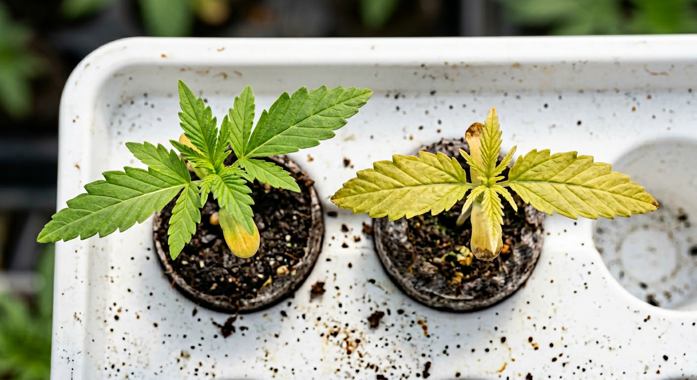 Problem #3: Yellowing Cotyledons — Normal Fade or Deficiency?
