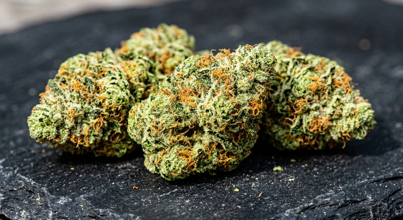 Sour Diesel buds — one of the most iconic energizing cannabis strains