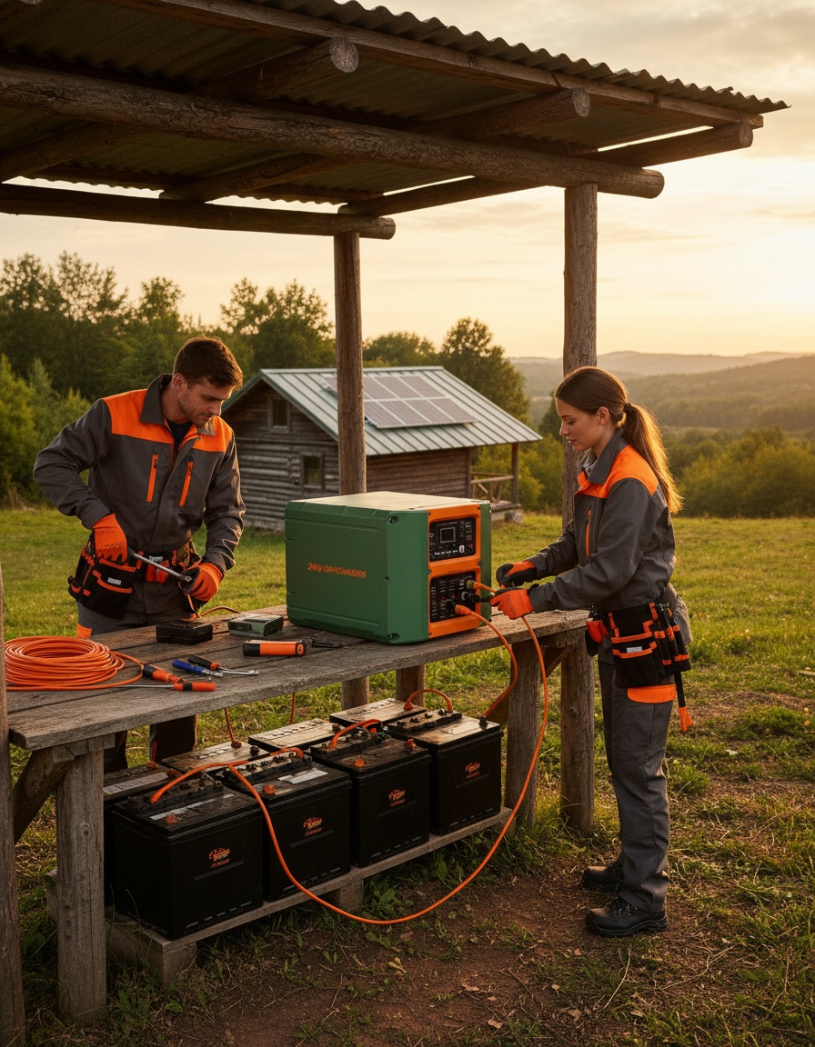Nuevo inversor cargador off grid 24V con onda pura sinusoidal y controlador solar integrado