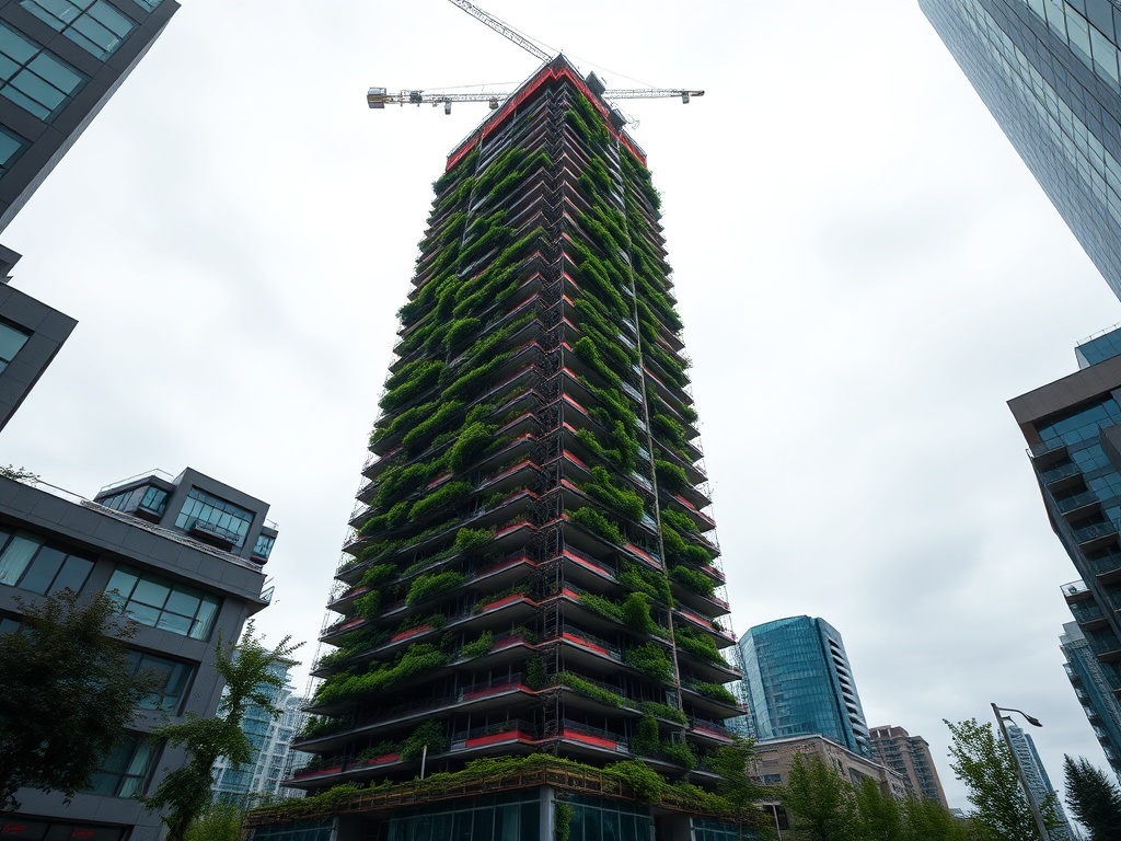 スパンジリーフのように成長する超高層ビル