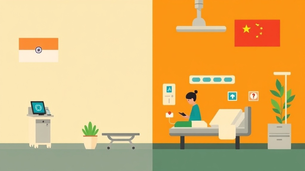 India aur China mein hospital technology ka comparison kya hai?