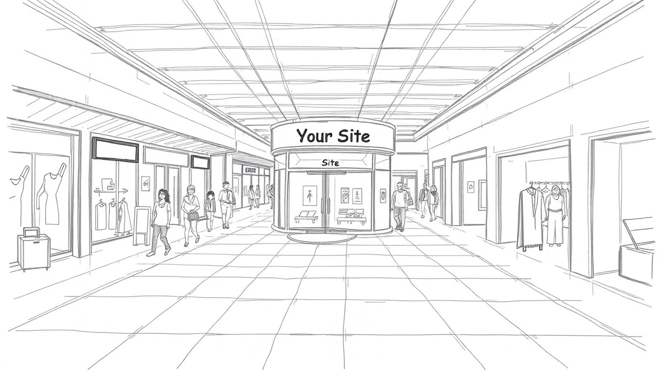 схема торгового центра с выделенным магазином
