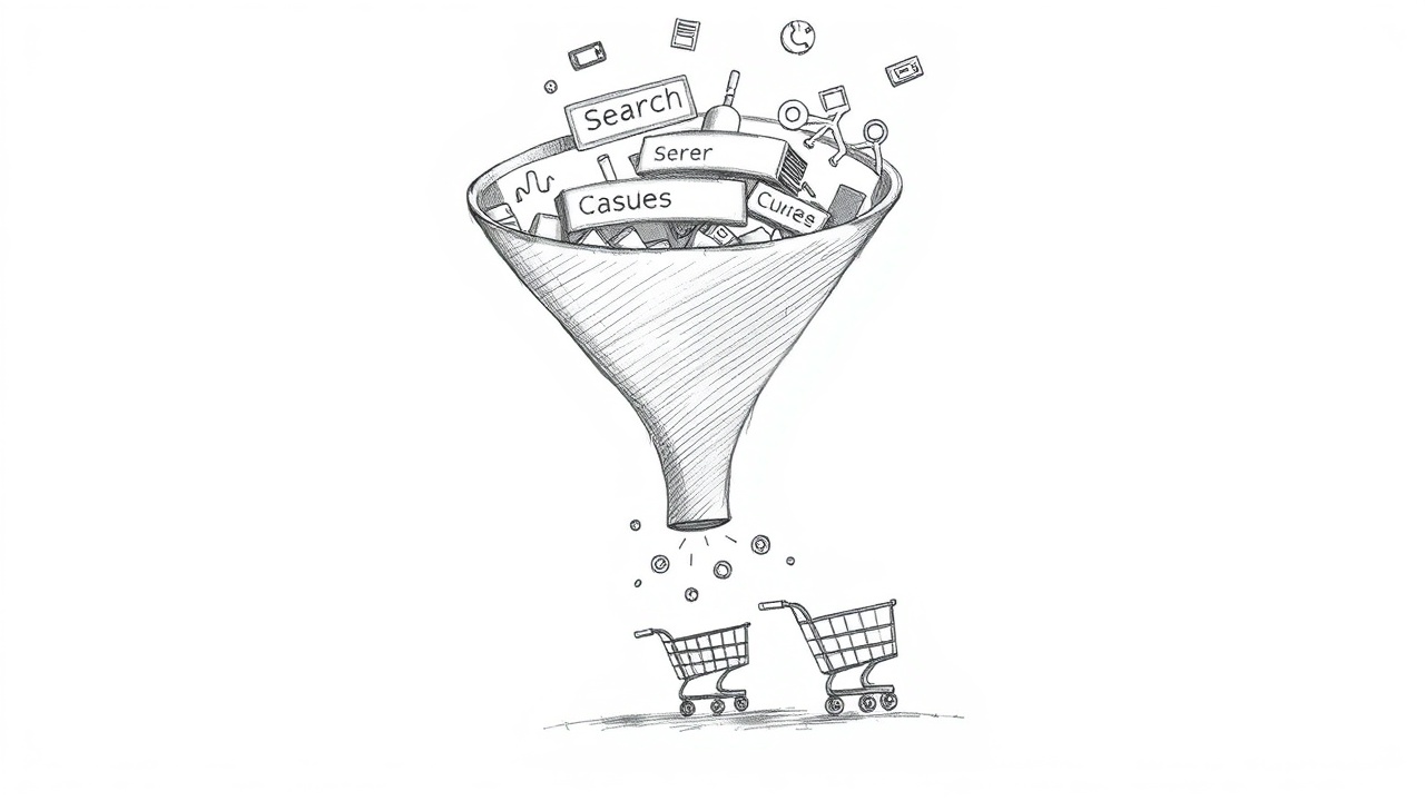 воронка конверсии из поисковых запросов