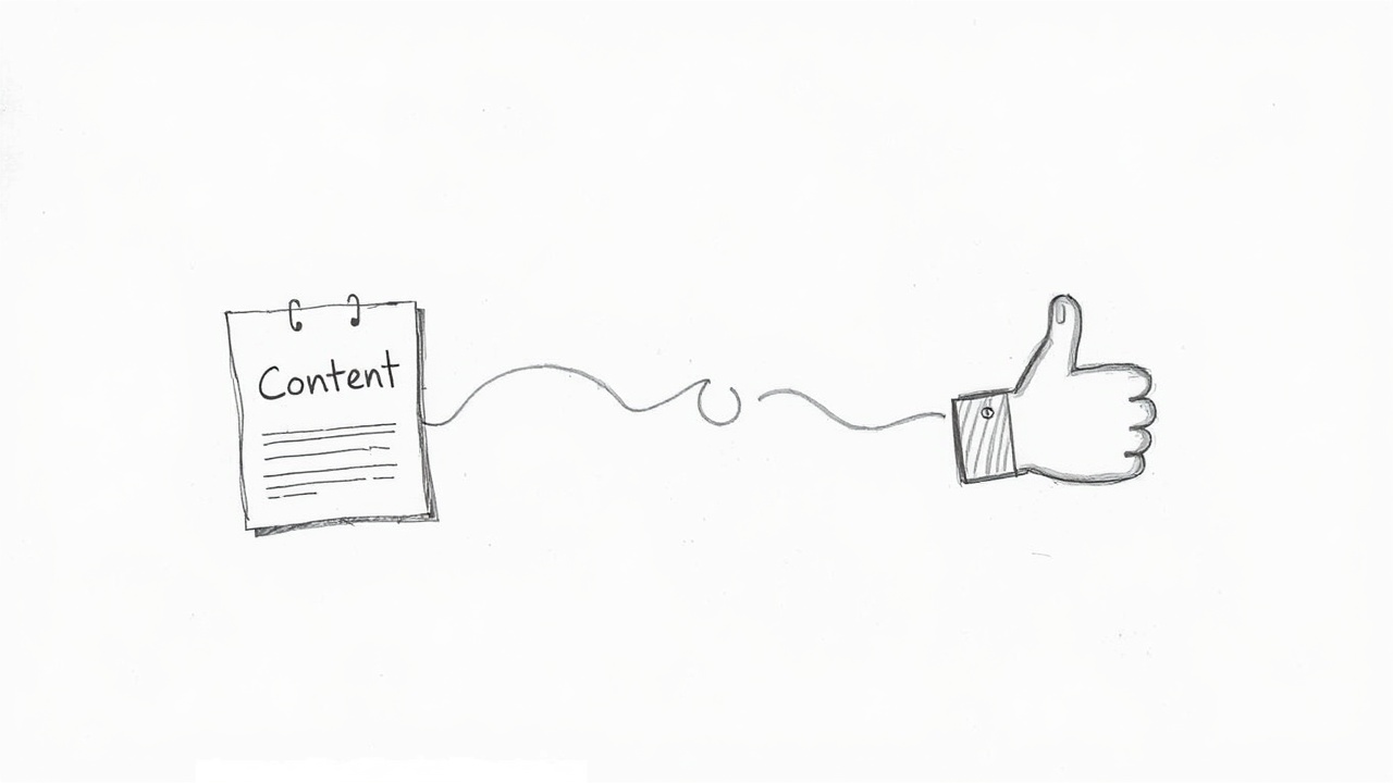 цепочка из скрепок связывает контент и одобрение