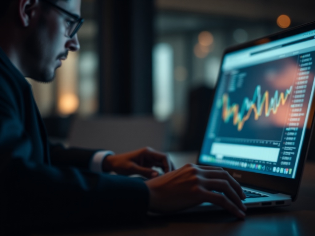 Illustration of AI-powered accounting software enhancing financial management efficiency and accuracy.