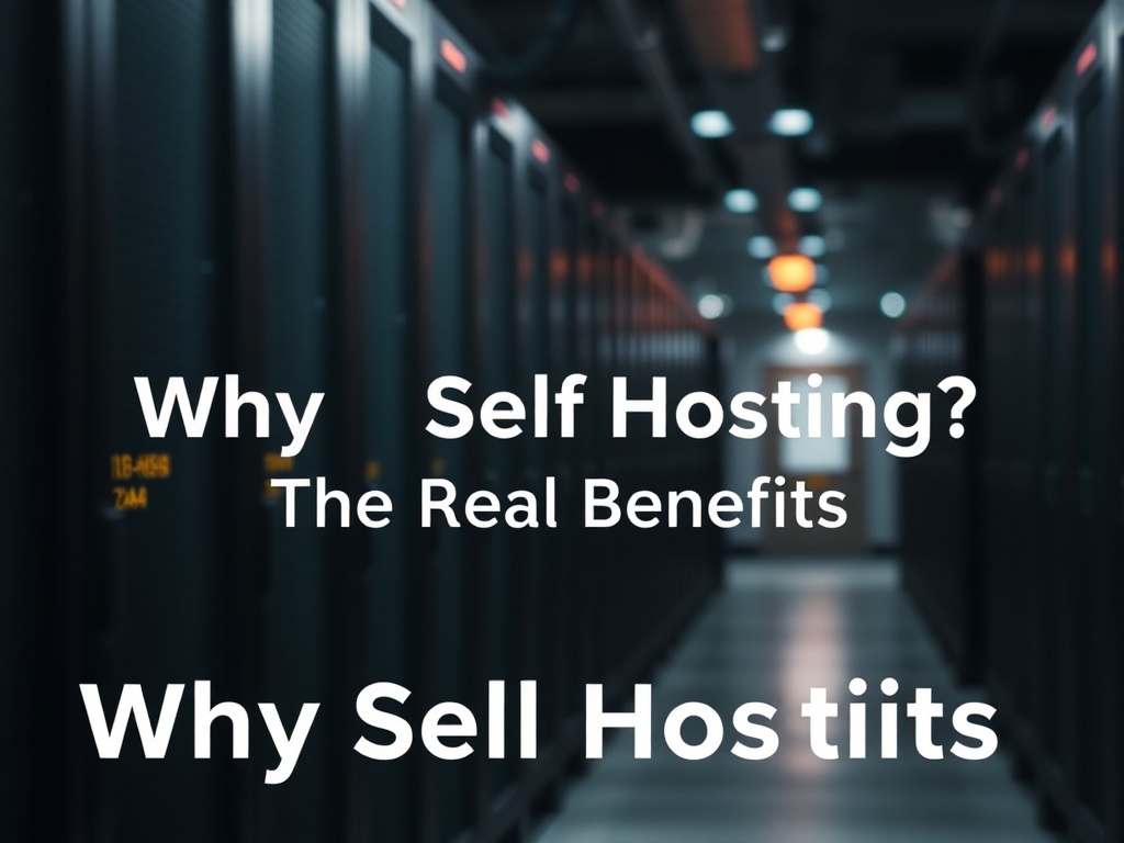 Illustration of self-hosted server setup highlighting privacy, control, and customization benefits for self-hosting.