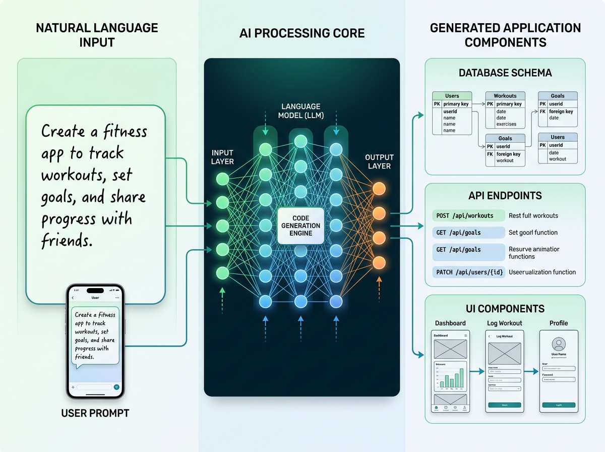 How text-to-app AI builders convert descriptions to functional code