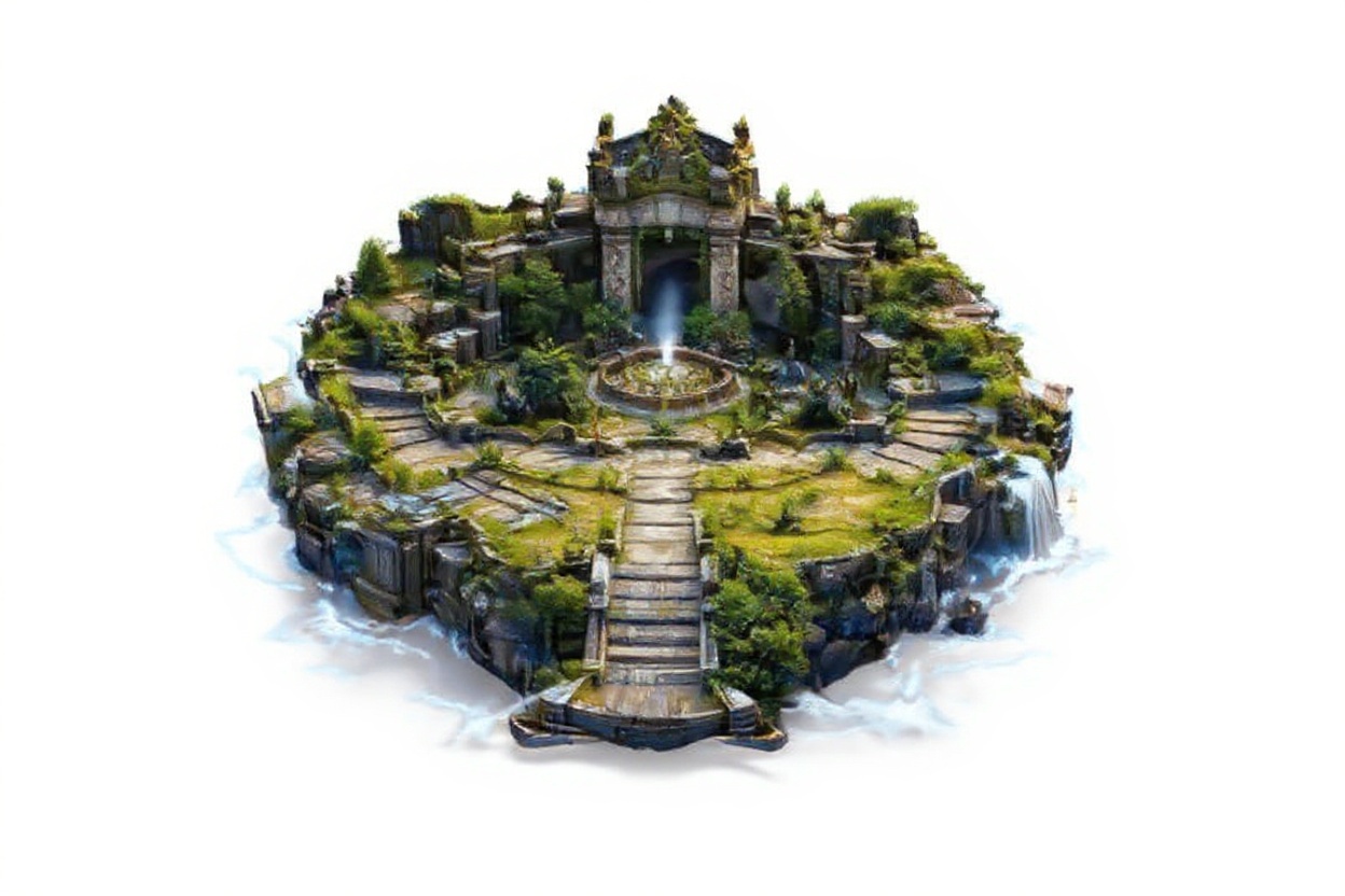 island temple — free 3D model
