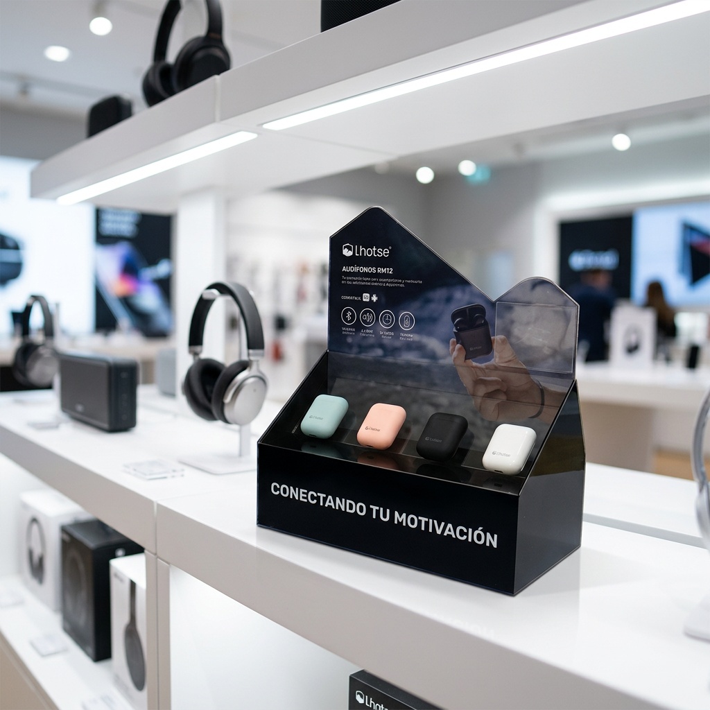 Mueble Exhibidor RM12 en tienda de tecnologia