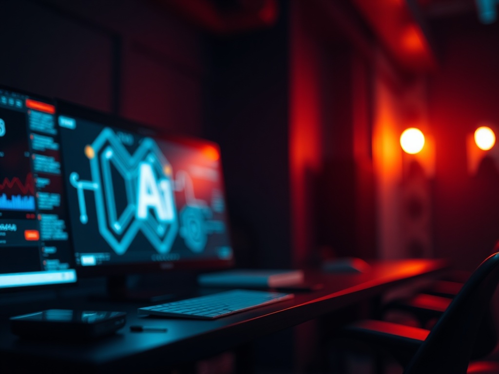 Illustration of AI tools and technology icons representing AI applications for business efficiency