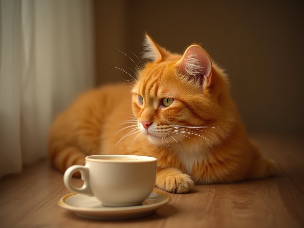 un-gato-naranja-tomando-cafe-en-un-escritorio-de-dfm1a7rbly