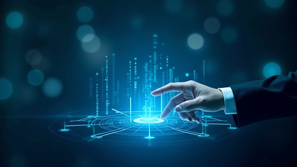 futuristic AI technology hologram interface