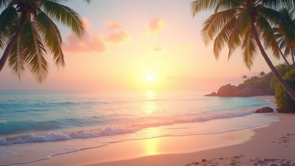 summer beach vacation tropical paradise sunset