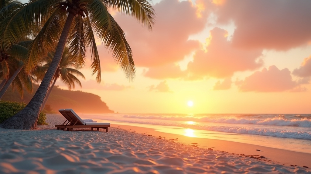 summer beach vacation tropical paradise sunset