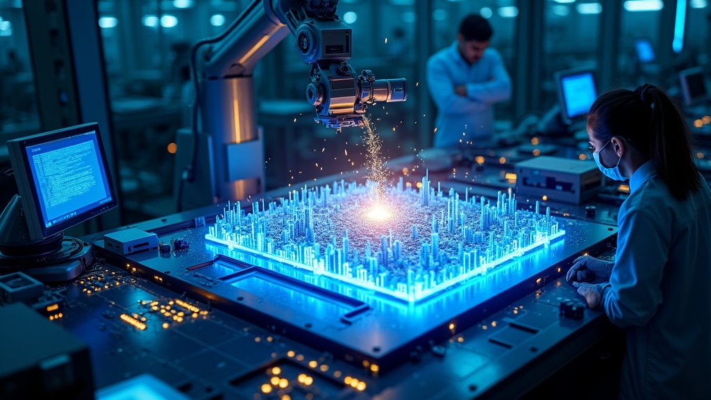 Concepto artístico de la megafábrica de chips Terafab