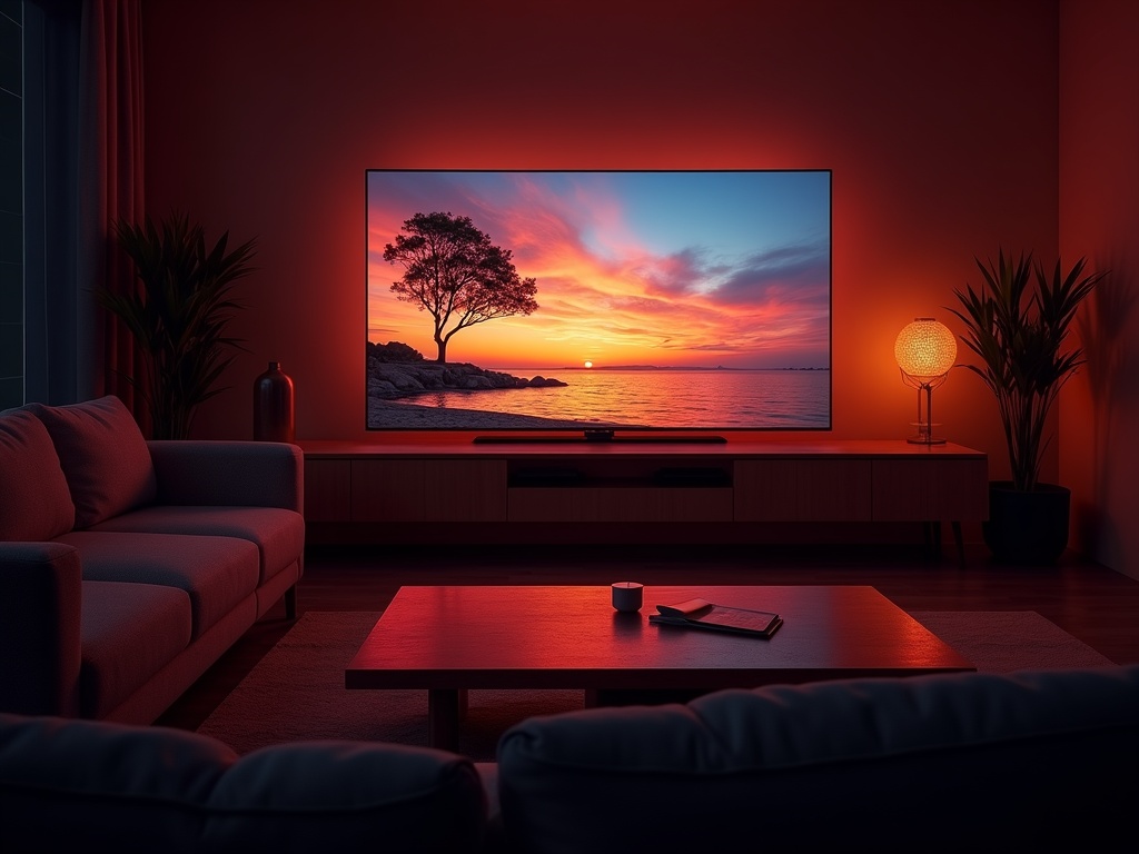 Persona disfrutando de la smart TV Xiaomi F 32 en su habitación