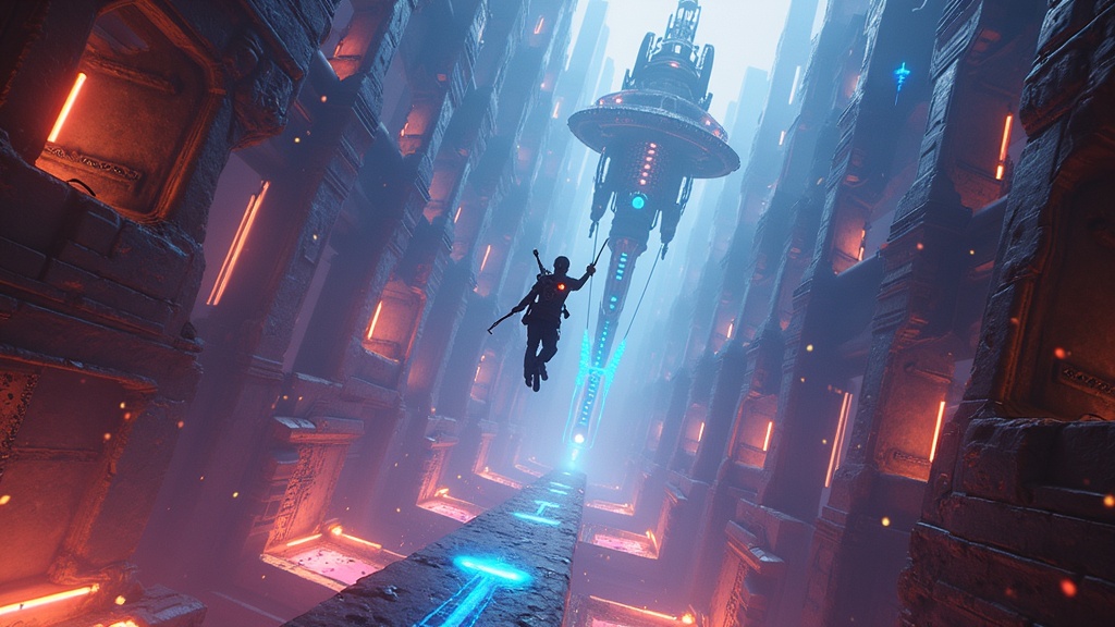 Combate contra un jefe en la aventura de plataformas Endless Wonder VR.