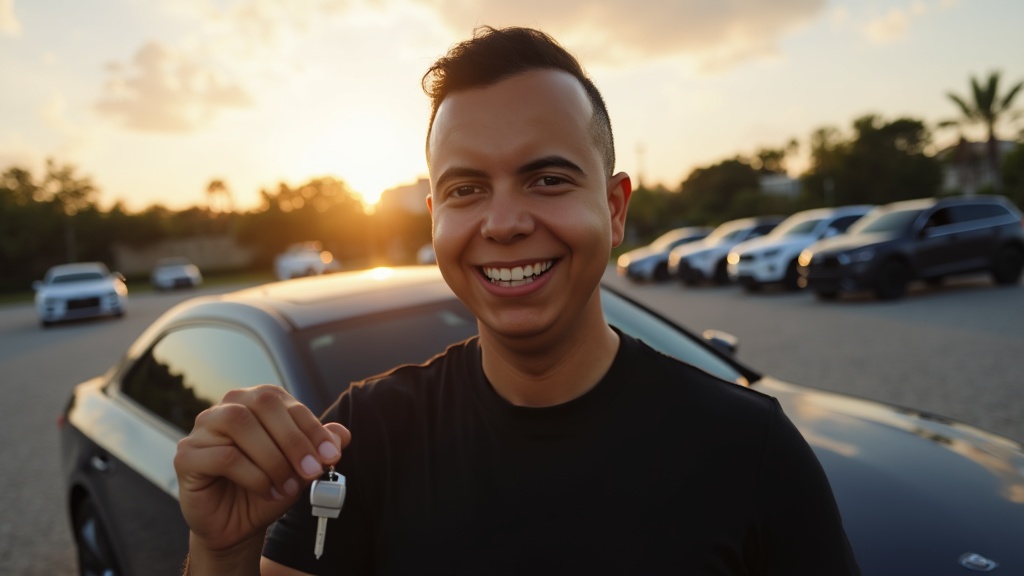 Felipe Miranda com chave de carro mostrando como empreender nos EUA com a Turo