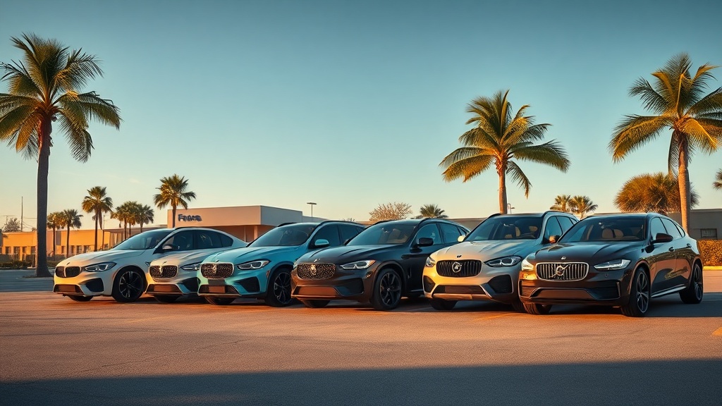 Frota de carros Orlando Turo representando escala do negócio
