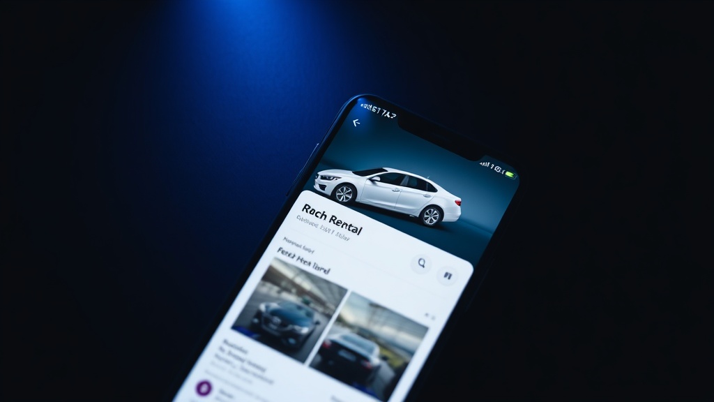 Smartphone com app de aluguel de carro em Orlando pela Turo