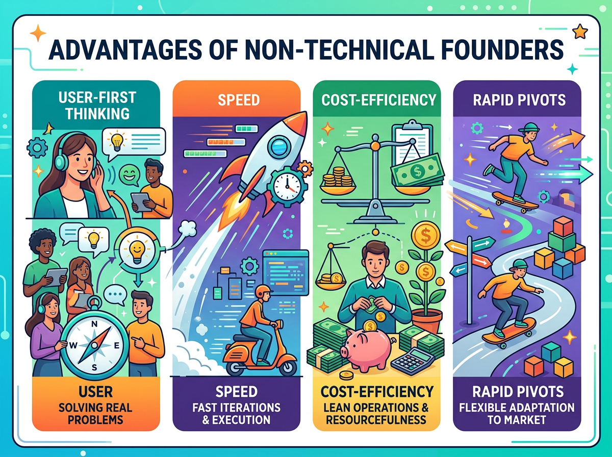 Advantages of non-technical SaaS founders