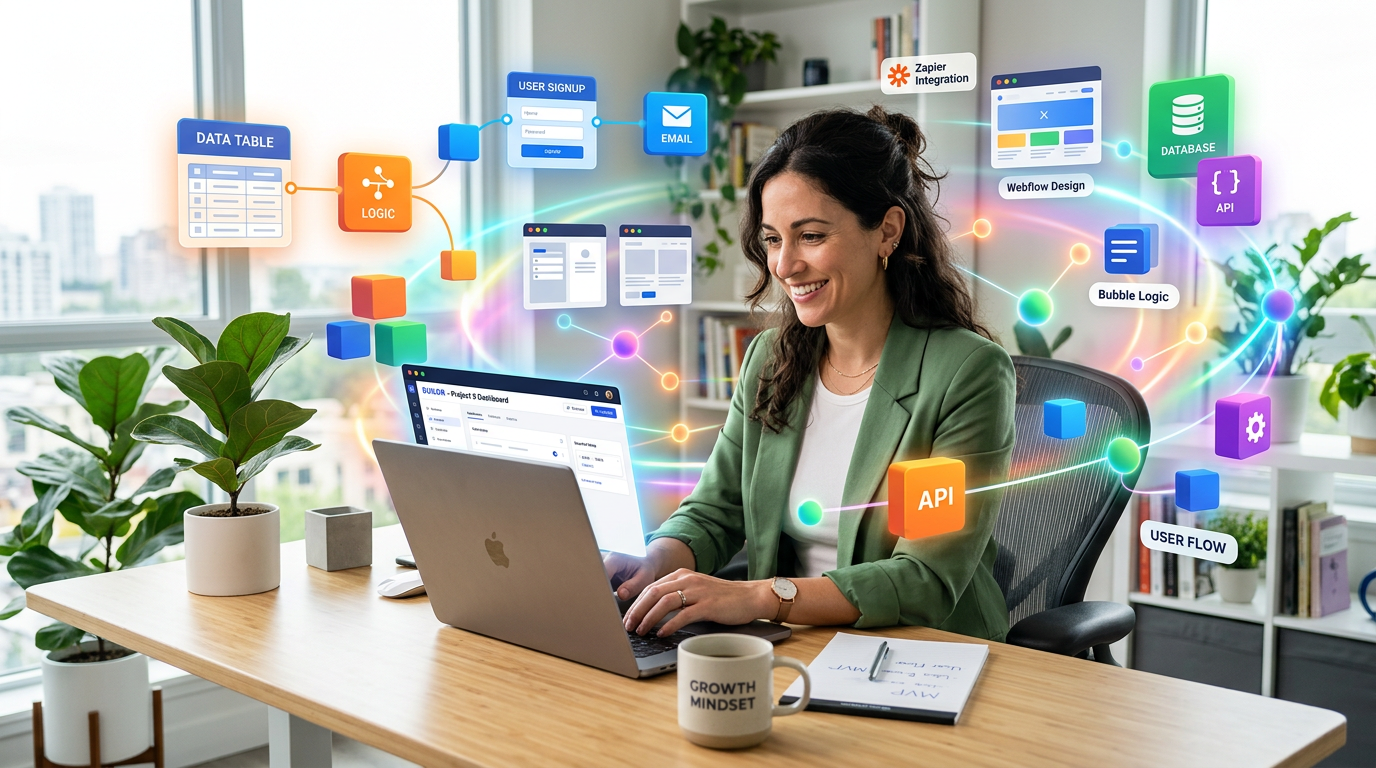 Non-technical founder building SaaS MVP with no-code tools