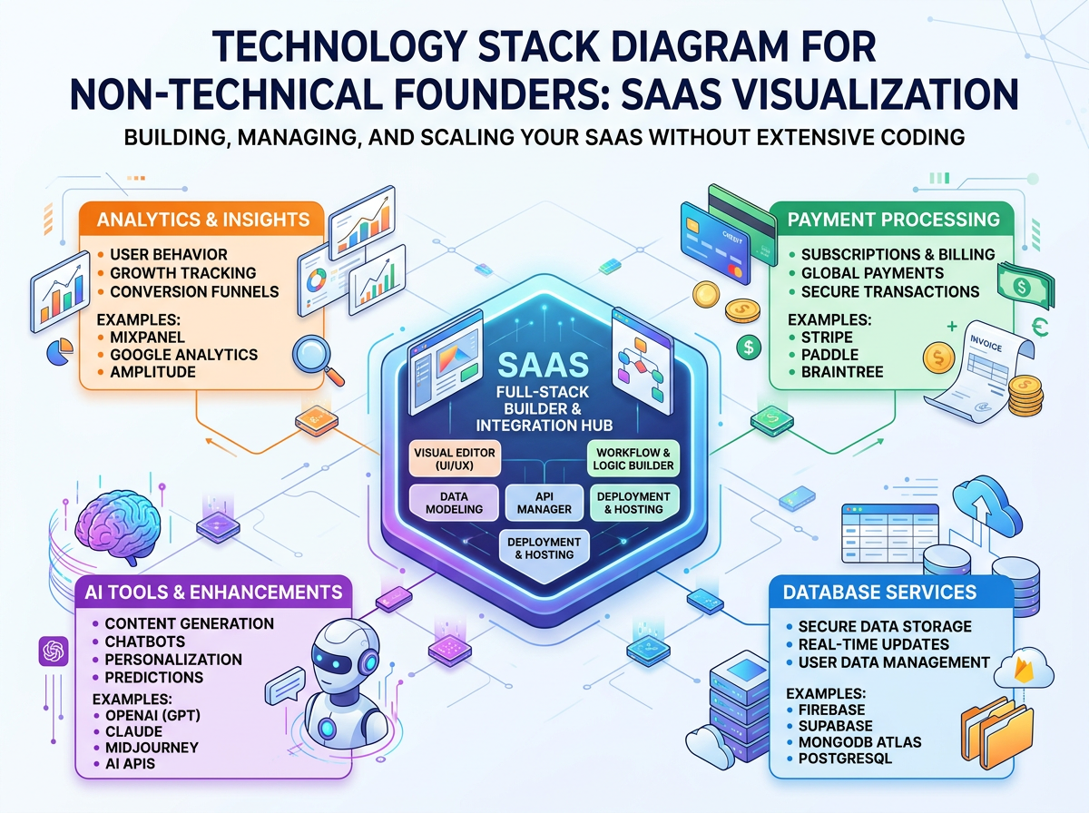 No-code SaaS technology stack architecture