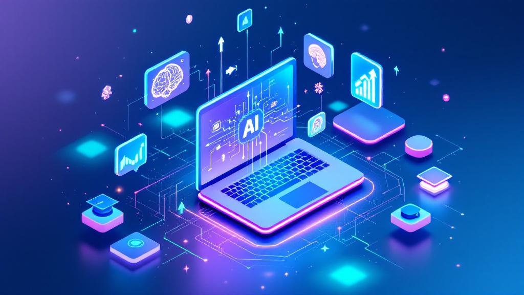 Person using a laptop with AI tool interface, illustrating free AI learning resources and tutorials