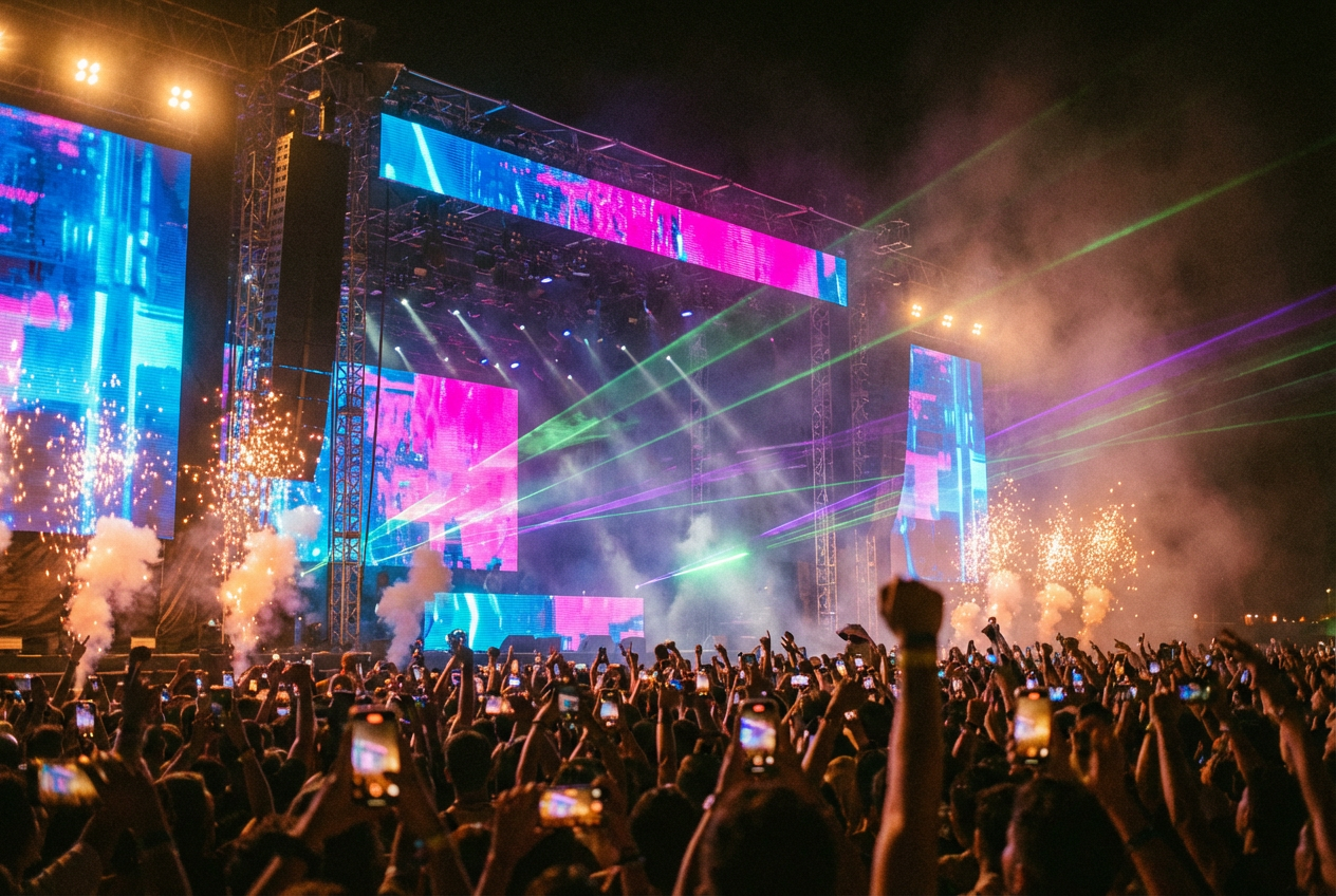 Neon Arena rock music video template