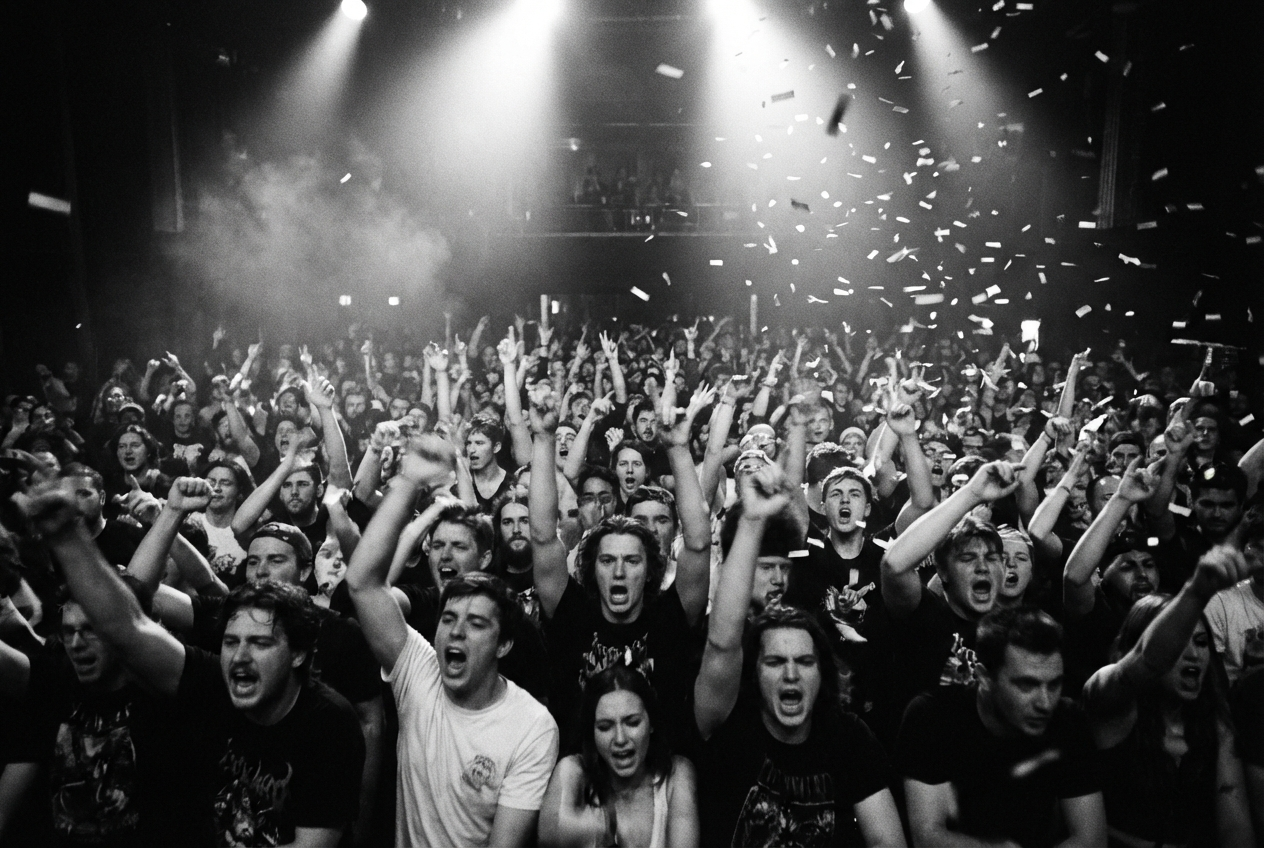 Black and White Riot rock music video template