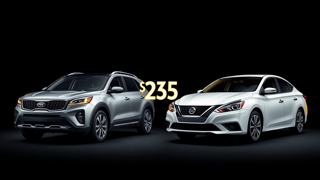 Kia Sorento e Nissan Sentra lado a lado — dois carros turo com receitas quase iguais