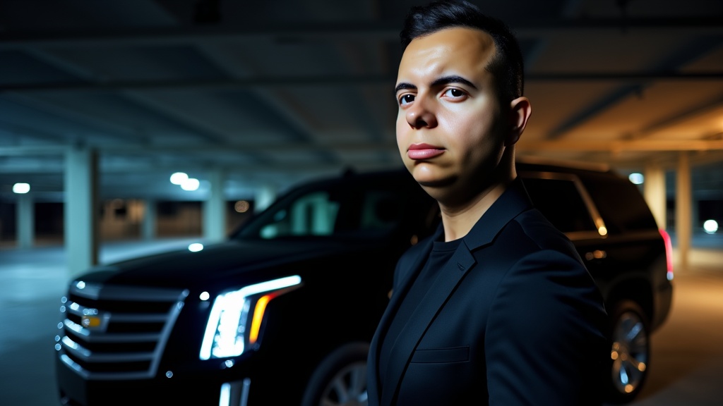 Felipe Miranda com Escalade — método de renda extra com carro nos EUA que funciona