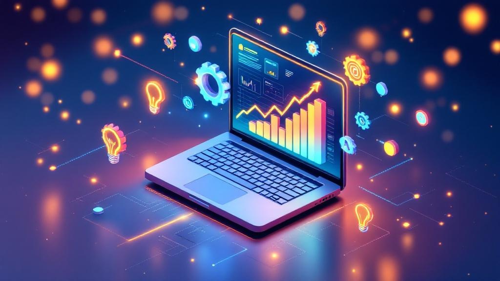 Small business owner selecting AI tools for growth, digital technology, innovation, and productivity enhancement