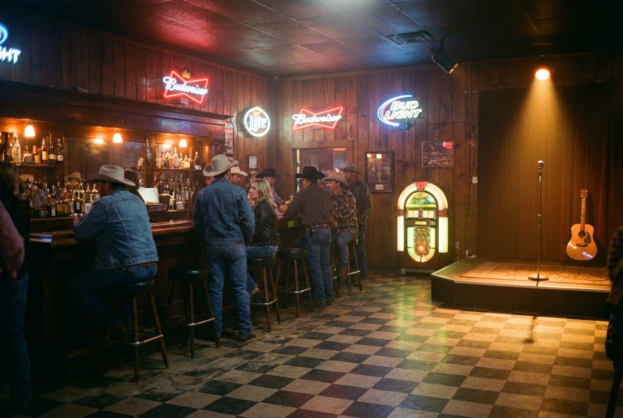 Neon honky tonk bar template