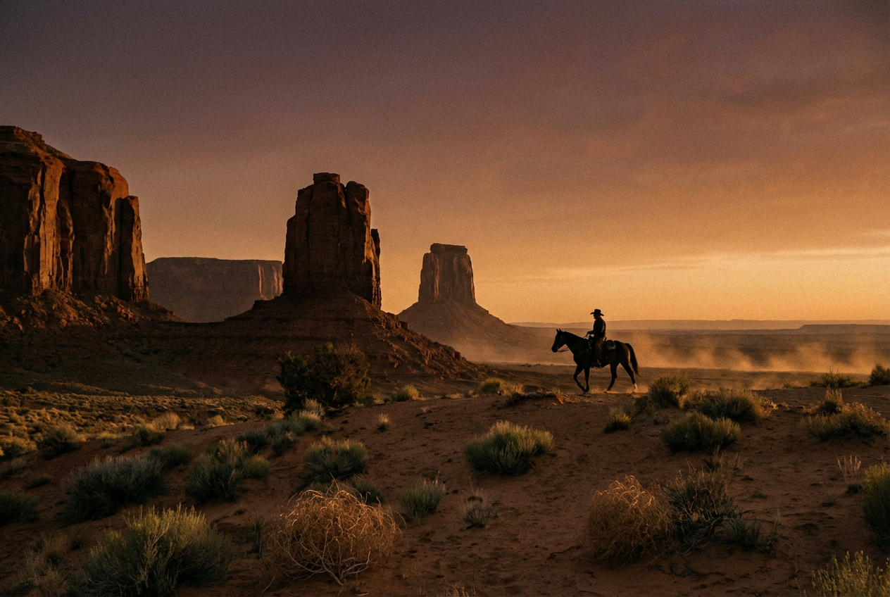 Wide open western landscape template