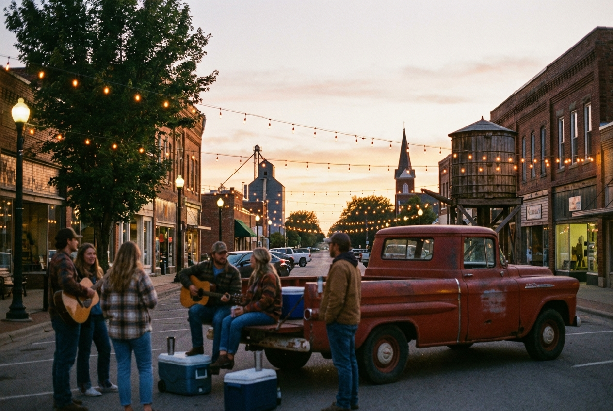 Small town Friday night template