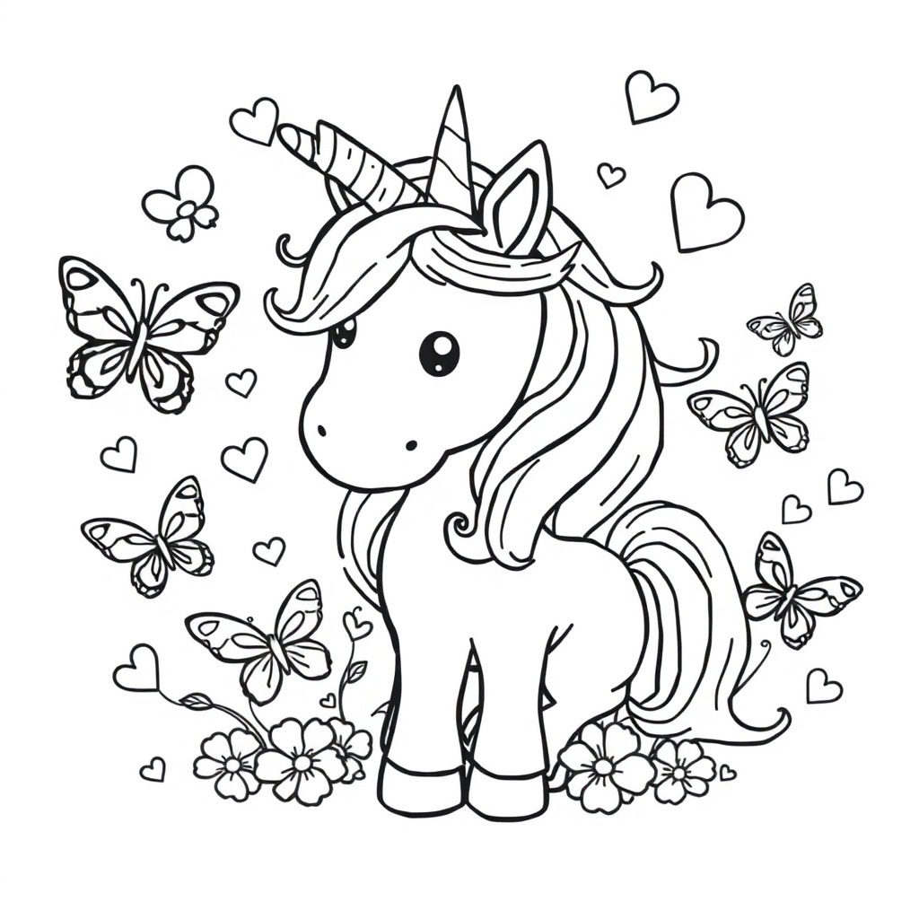unicorn coloring page 8