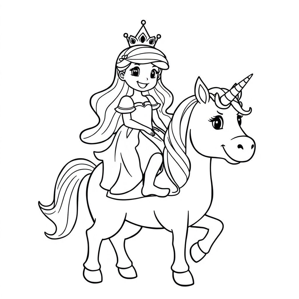 unicorn coloring page 5