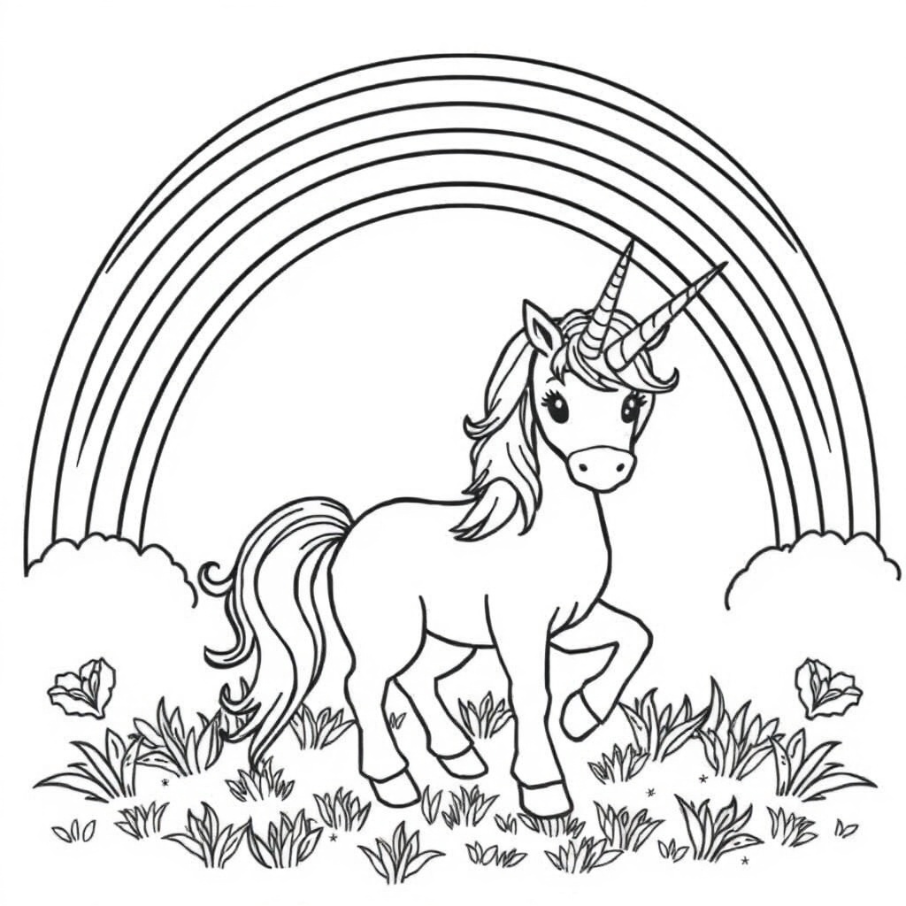 unicorn coloring page 7