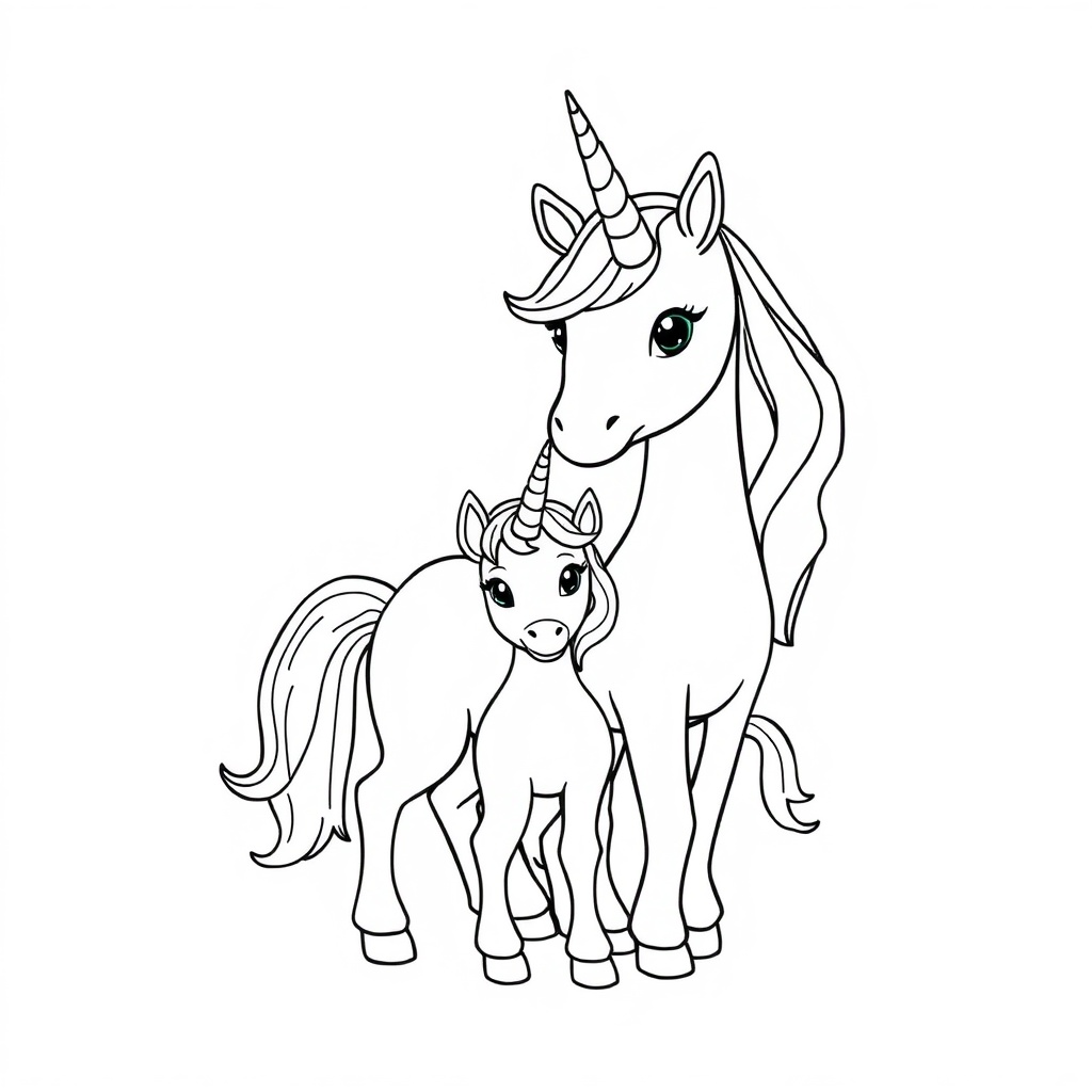 unicorn coloring page 6