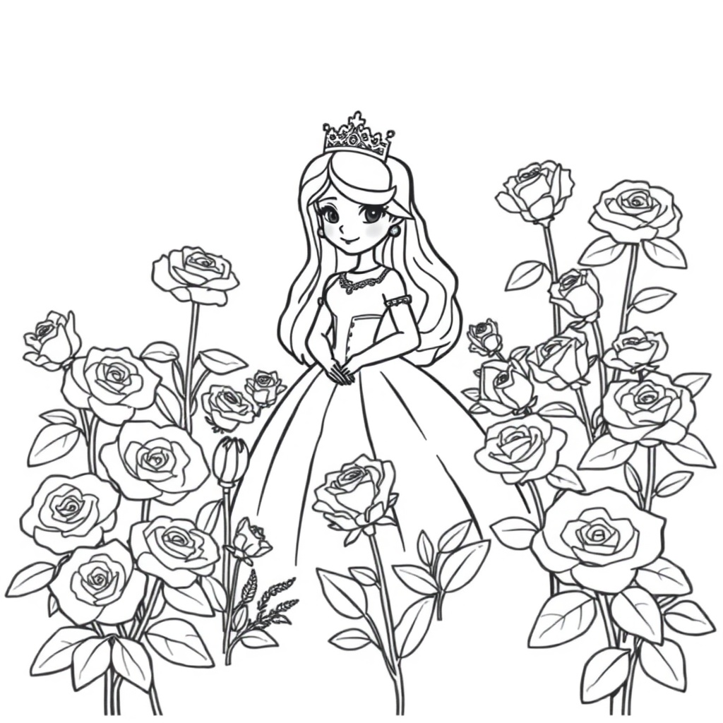 princess coloring page 6