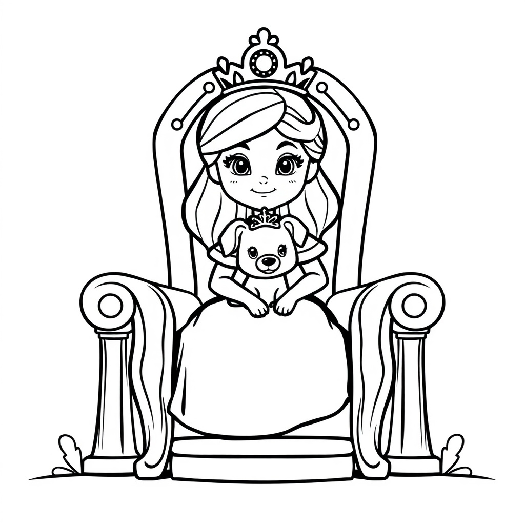 princess coloring page 8