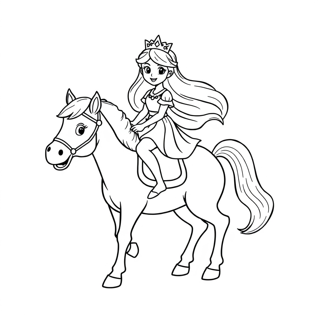 princess coloring page 5