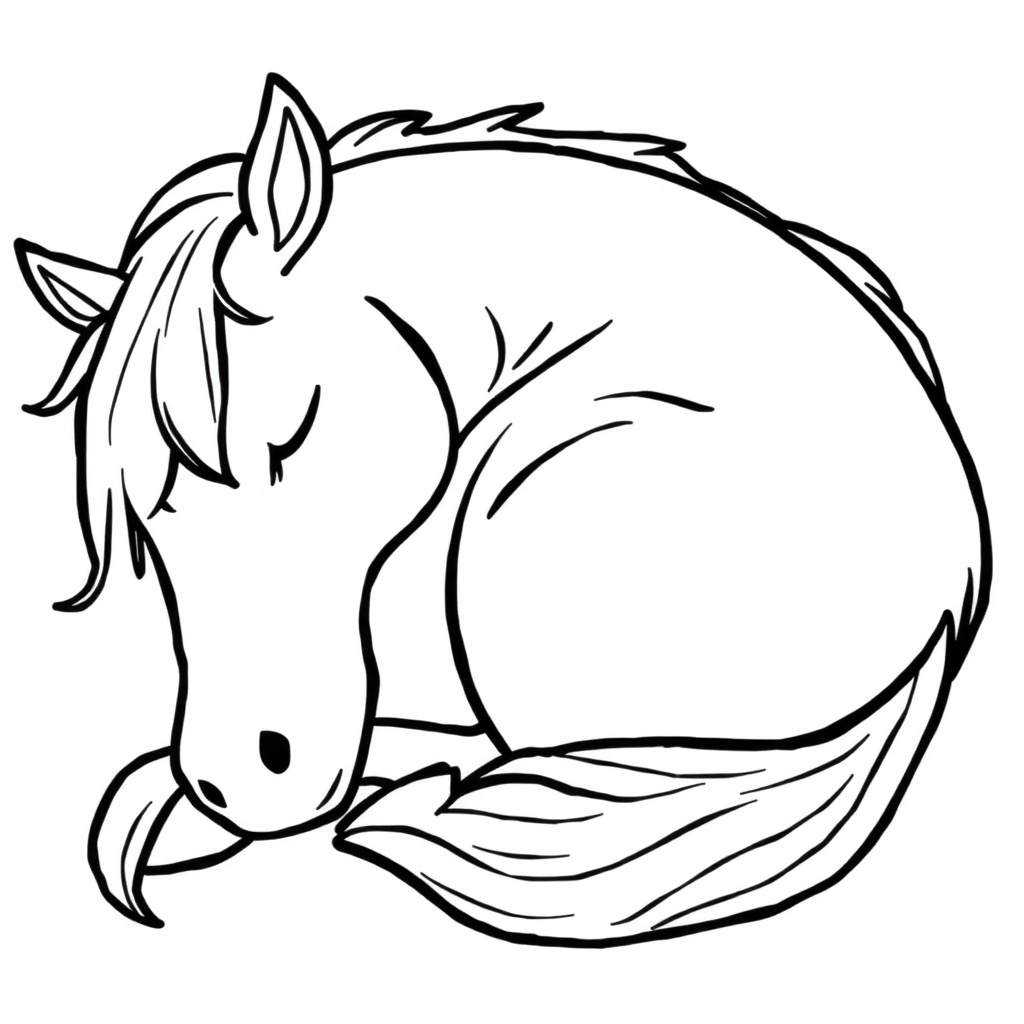 horse coloring page 5